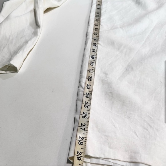 Vintage Amanda Smith Pure Linen white high rise pants size:10 - Picture 5 of 15